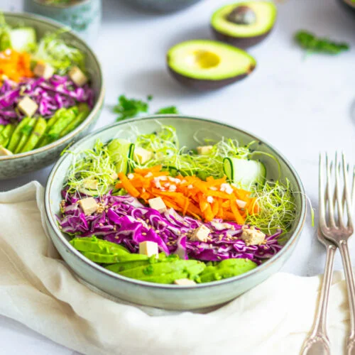 salade estivale et sauce sésame gourmande