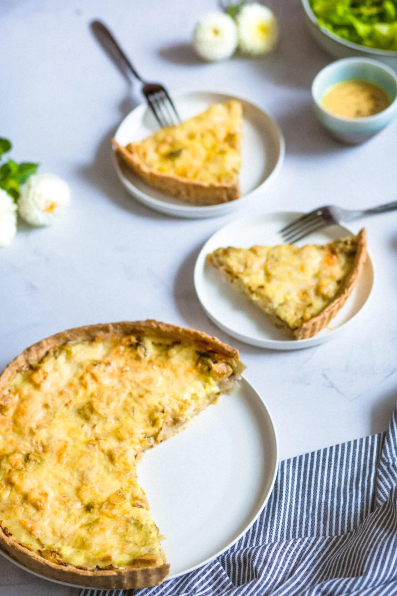 Recette de tarte salée healthy végétarienne - Vivre Naturo - Blog healthy - Recette