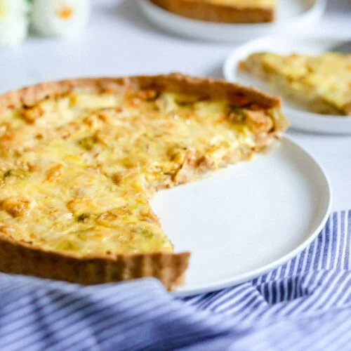 Recette de tarte salée healthy végétarienne - Vivre Naturo - Blog healthy - Recette