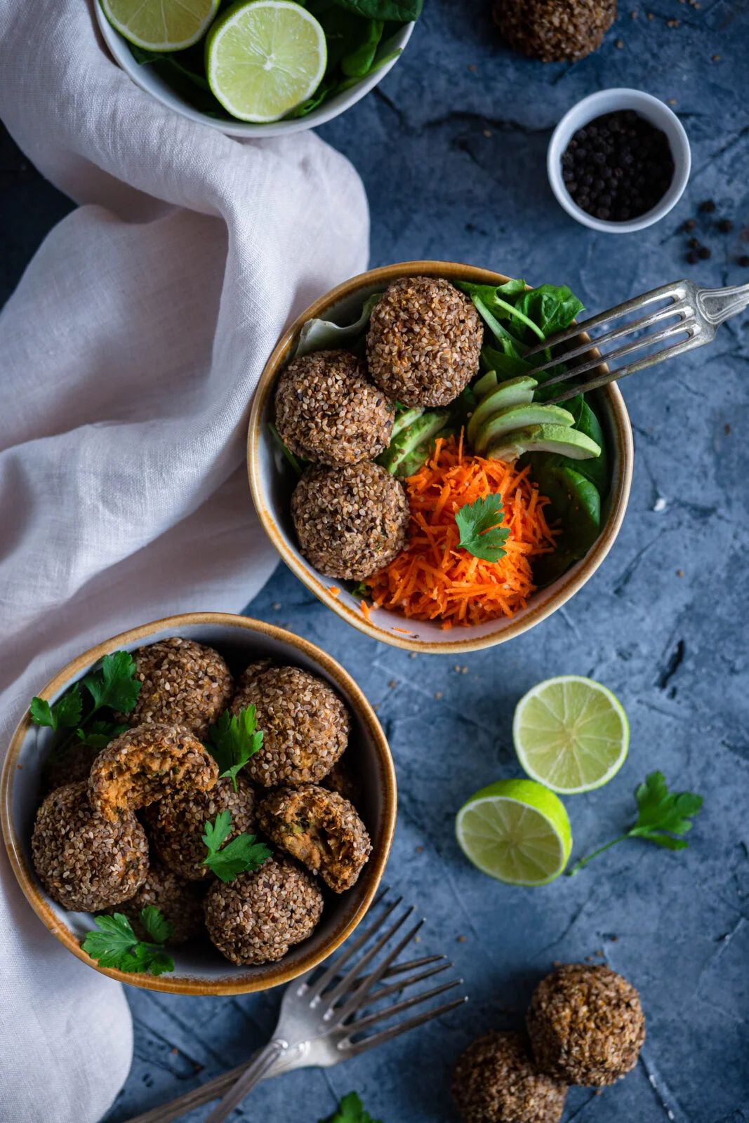 Une délicieuse recette de falafels de pois chiches et patate douce #recettevegan #healthy #recettesaine