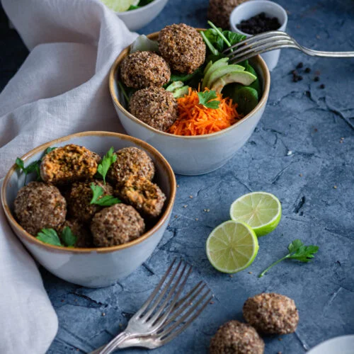 Une délicieuse recette de falafels de pois chiches et patate douce #recettevegan #healthy #recettesaine