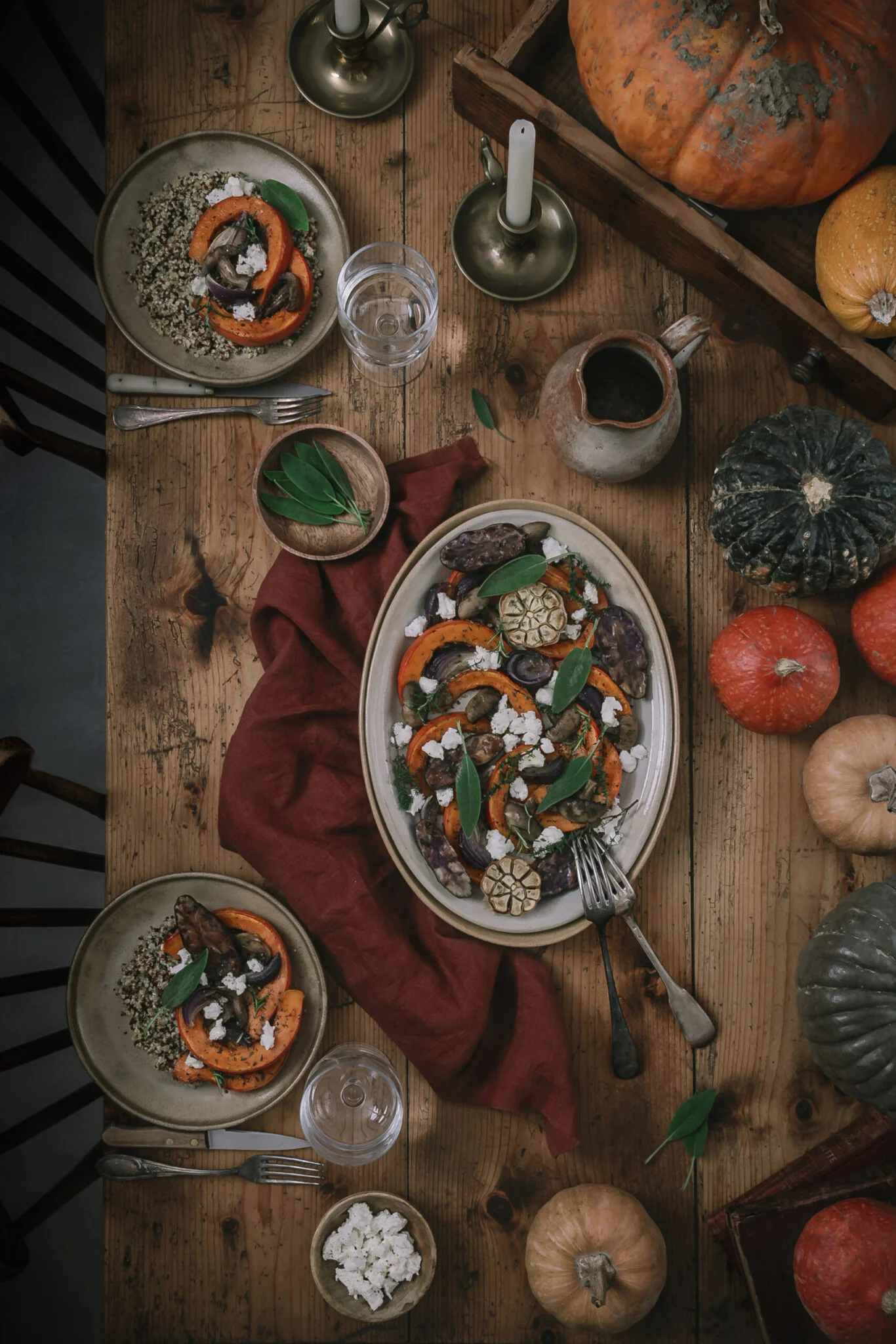 Une délicieuse recette de légumes rôtis et quinoa simple et rapide à faire avec des ingrédients d'automnes pour un repas sain et savoureux #légumesrotis #recettehealthyetgourmande #recettesansgluten