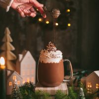 Une délicieuse recette de chocolat chaud vegan, idéale en cette saison pour vous réchauffer ! Une gourmandise à savourer sous un bon plaid avec un bon livre ou une bonne série ! #goûtervegan #chocolatchaud #chocolatchaudvegan
